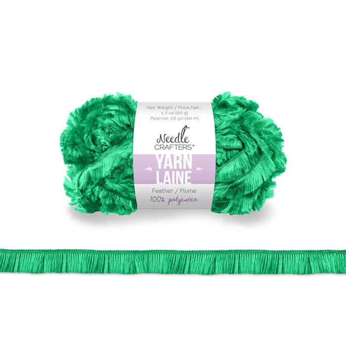 Needlecrafters: 50g Feather Yarn Polyester Ball Jade Green