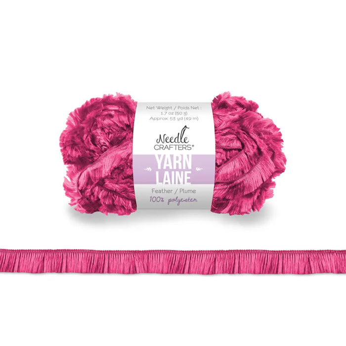 Needlecrafters: 50g Feather Yarn Polyester Ball Hot Pink