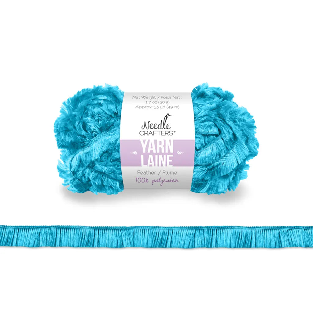 Needlecrafters: 50g Feather Yarn Polyester Ball Sky Blue