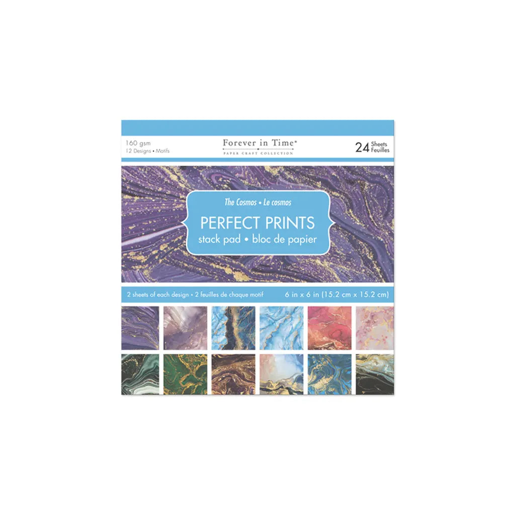 Paper Pads: 6"x6" Perfect Prints Stack Packs x24 Asst  N) The Cosmos