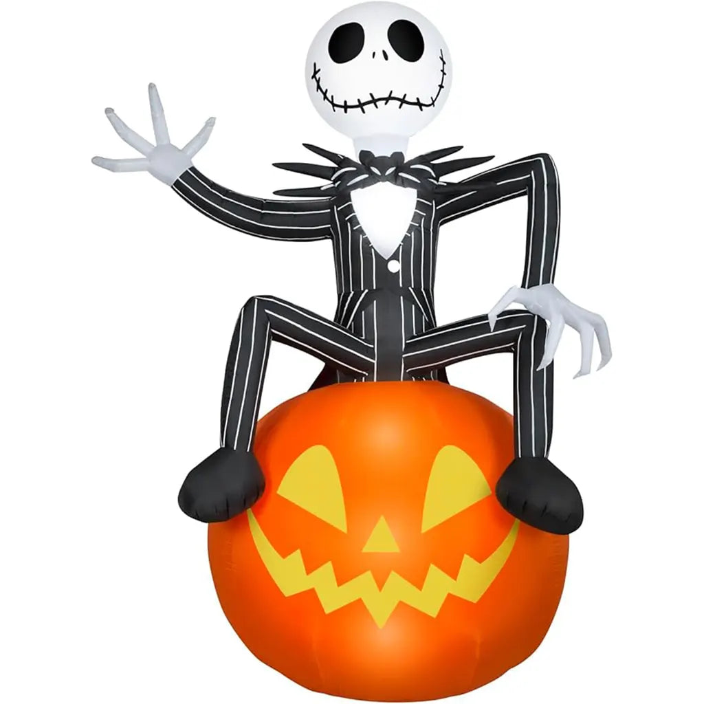 Airblown Jack Skellington on Pumpkin-Giant, 9.5ft