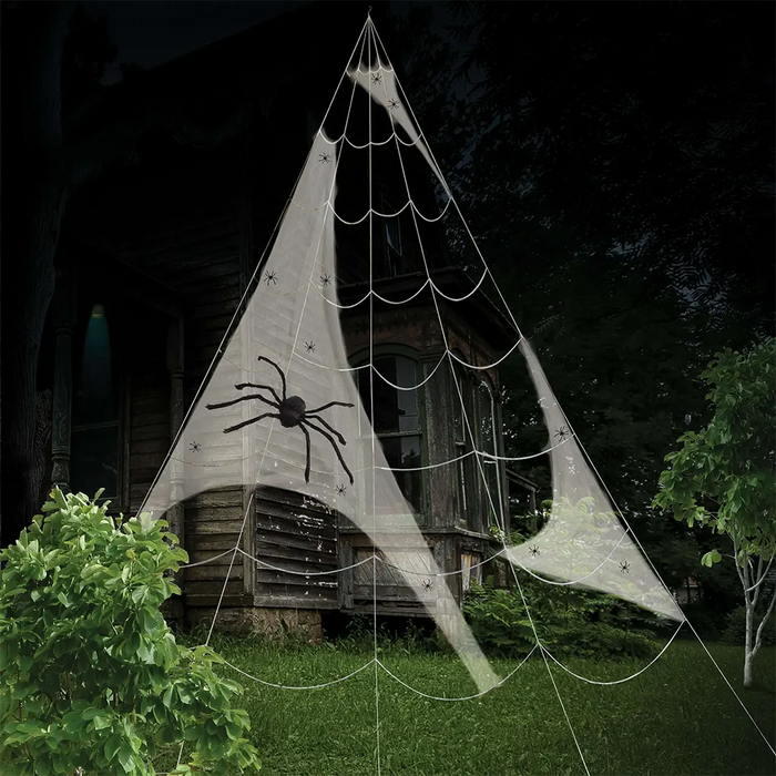 275in Web with 34in Spider 12 Plastic Spiders