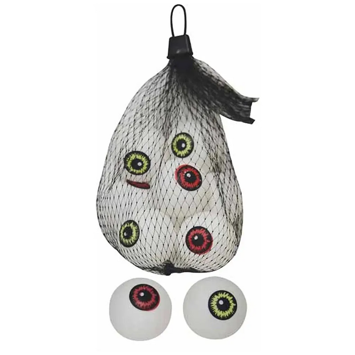 Faux Eyeballs In Mesh Bag, 8pc