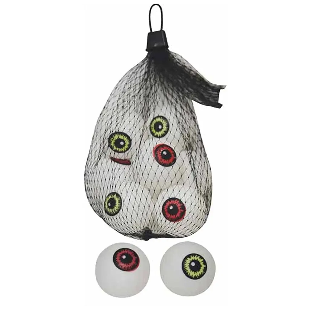 Faux Eyeballs In Mesh Bag, 8pc