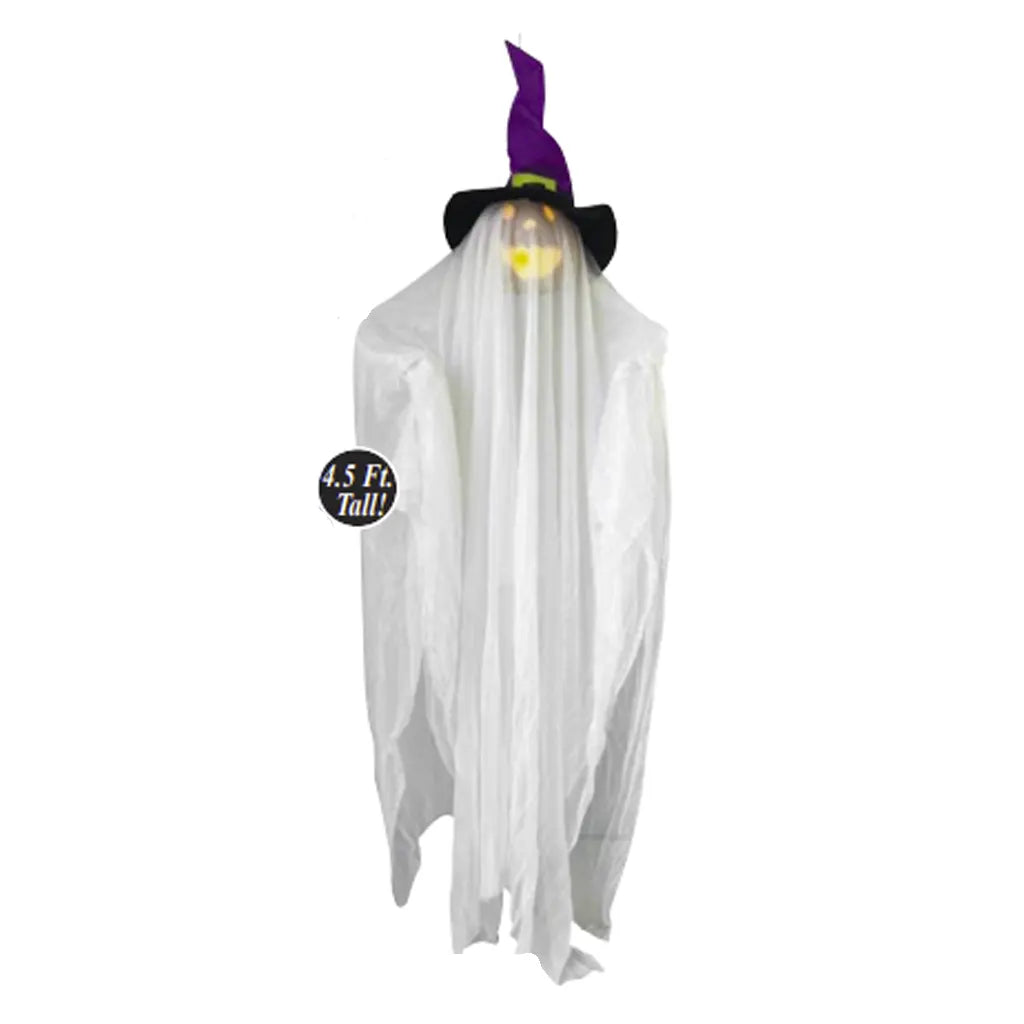 Hanging Talking Pumpkin Ghost, 55in
