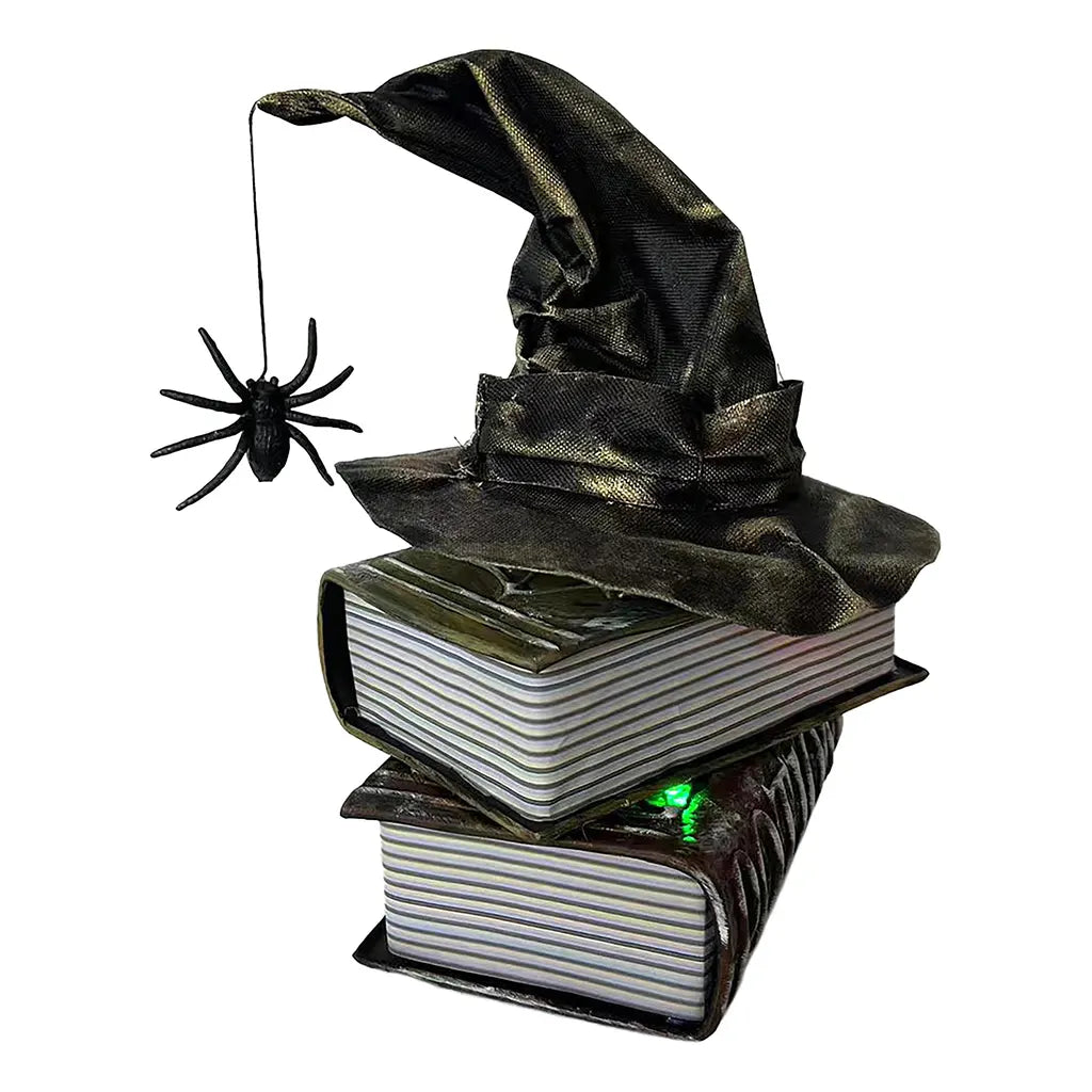 Tabletop Animated Witch Hat on Books
