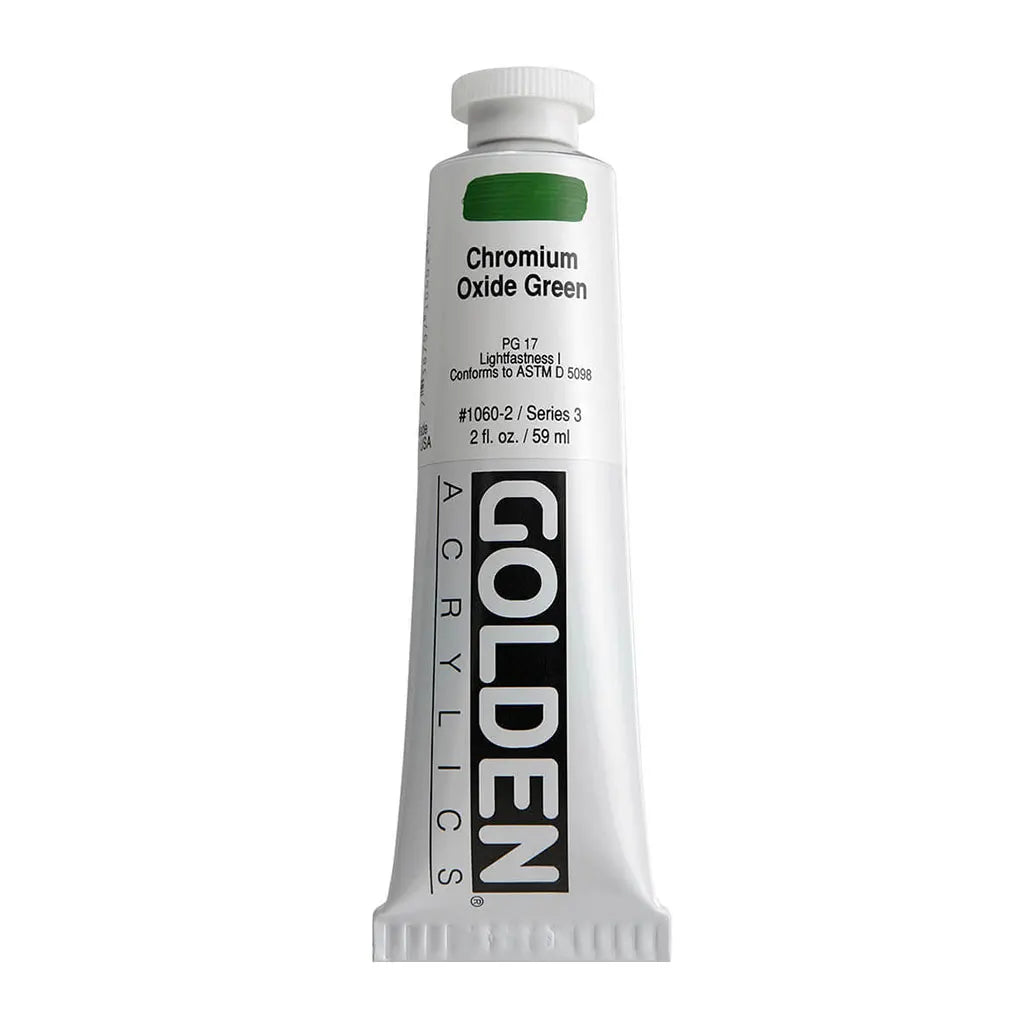 Golden Heavy Body Acrylic 2oz Chromium Oxide Green S3