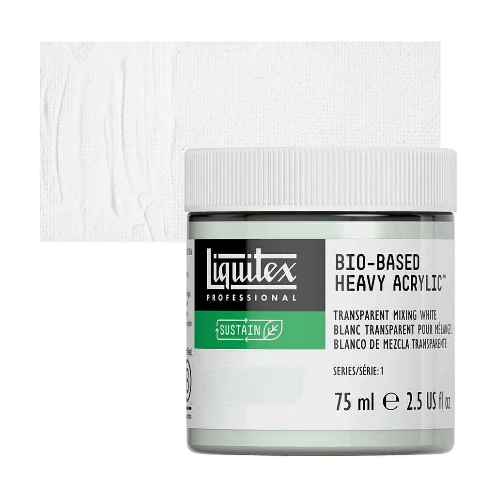 Liquitex Bio-Based Heavy Acrylic 75ml (2.54oz) Transparent Mixing White S1