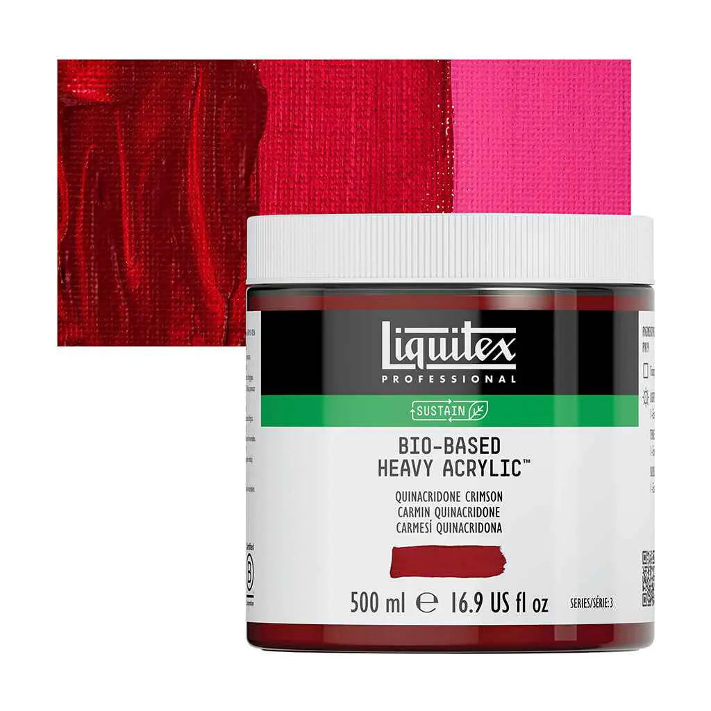 Liquitex Bio-Based Heavy Acrylic 500ml (16.9oz) Quinacridone Crimson S3