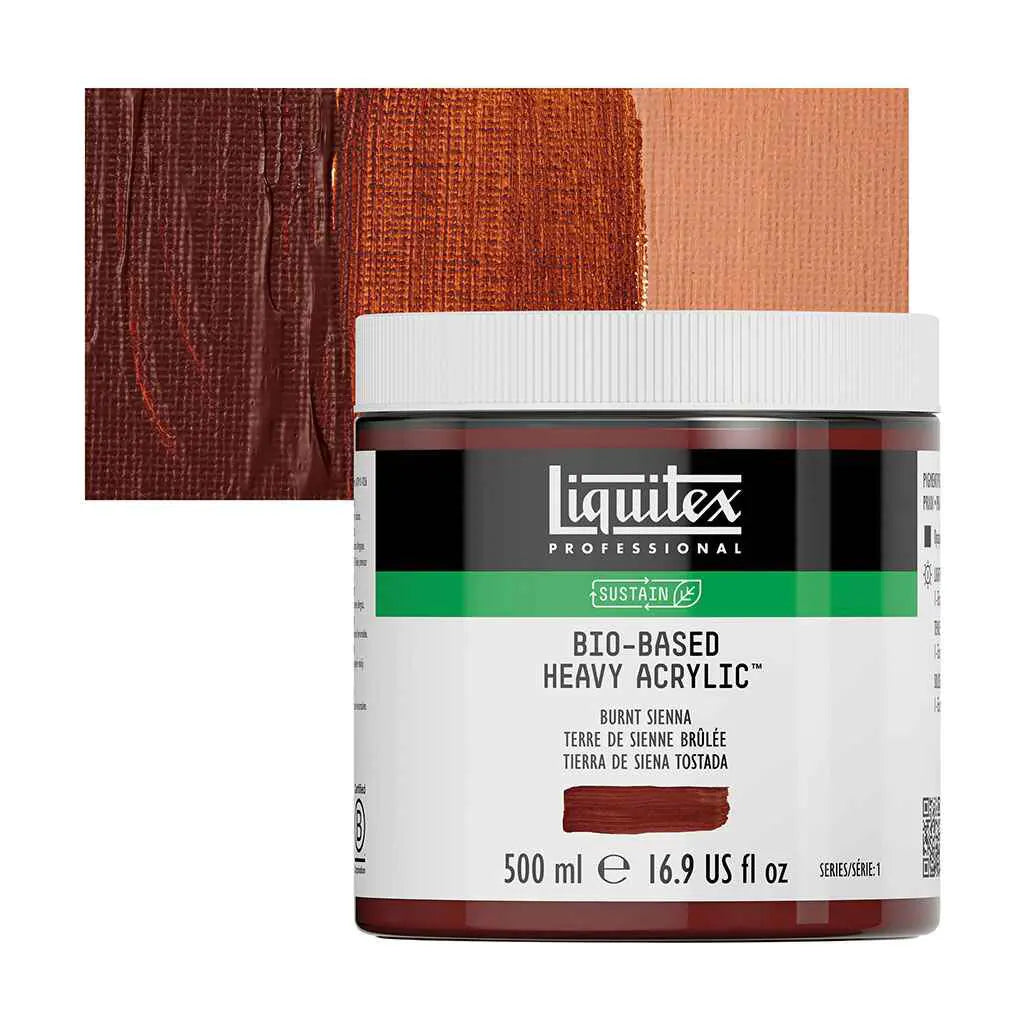 Liquitex Bio-Based Heavy Acrylic 500ml (16.9oz) Burnt Sienna S1