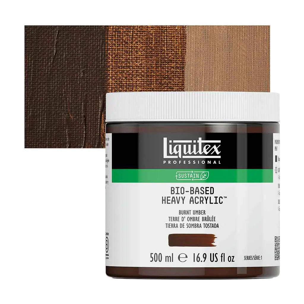 Liquitex Bio-Based Heavy Acrylic 500ml (16.9oz) Burnt Umber Na S1