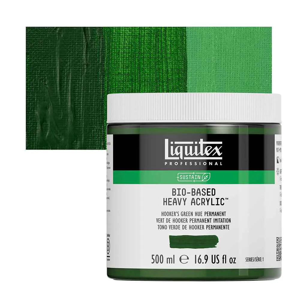 Liquitex Bio-Based Heavy Acrylic 500ml (16.9oz) Hookers Green Hue Permanent S1