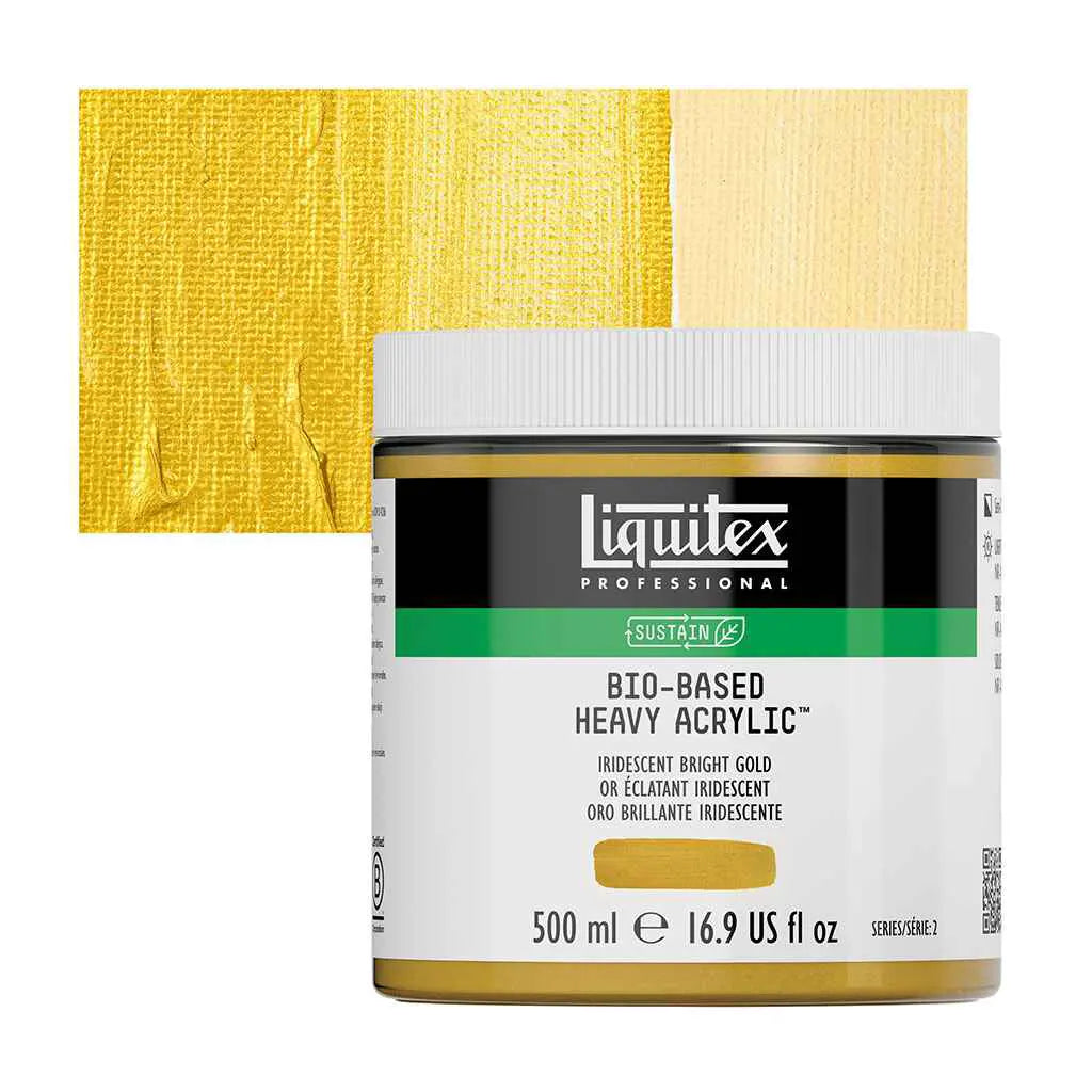Liquitex Bio-Based Heavy Acrylic 500ml (16.9oz) Iridescent Bright Gold S2