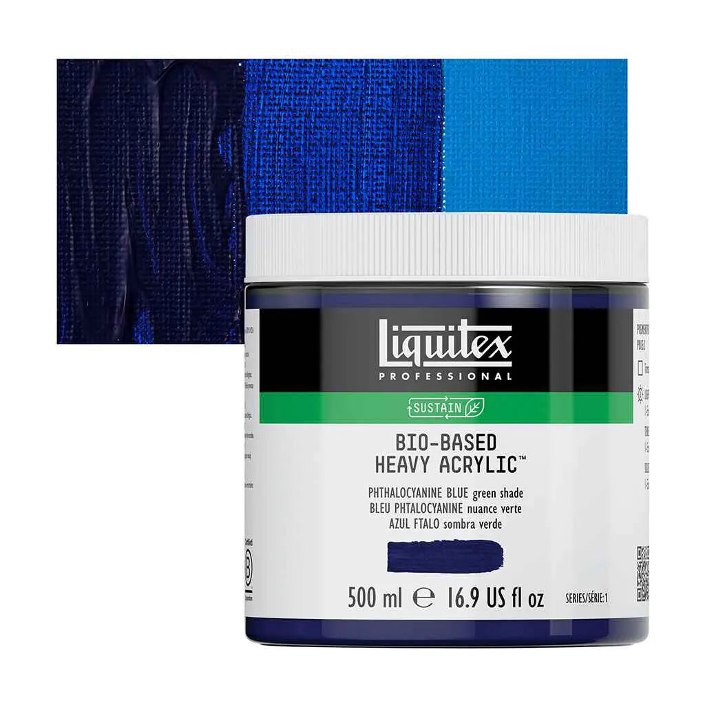 Liquitex Bio-Based Heavy Acrylic 500ml (16.9oz) Phthalocyanine Blue Green Shad S1
