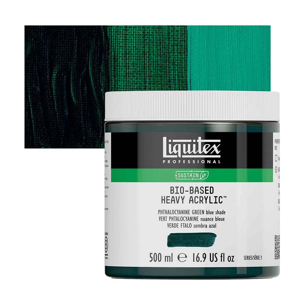 Liquitex Bio-Based Heavy Acrylic 500ml (16.9oz) Phthalocyanine Green Blue Shad S1
