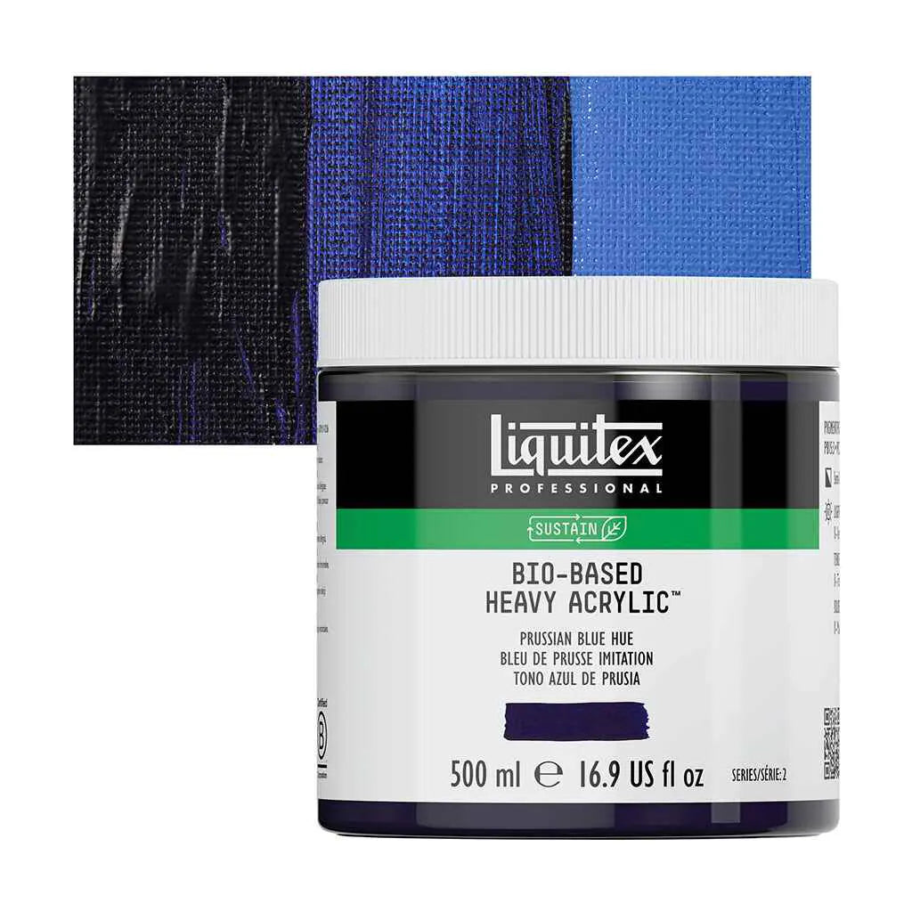 Liquitex Bio-Based Heavy Acrylic 500ml (16.9oz) Prussian Blue Hue S2
