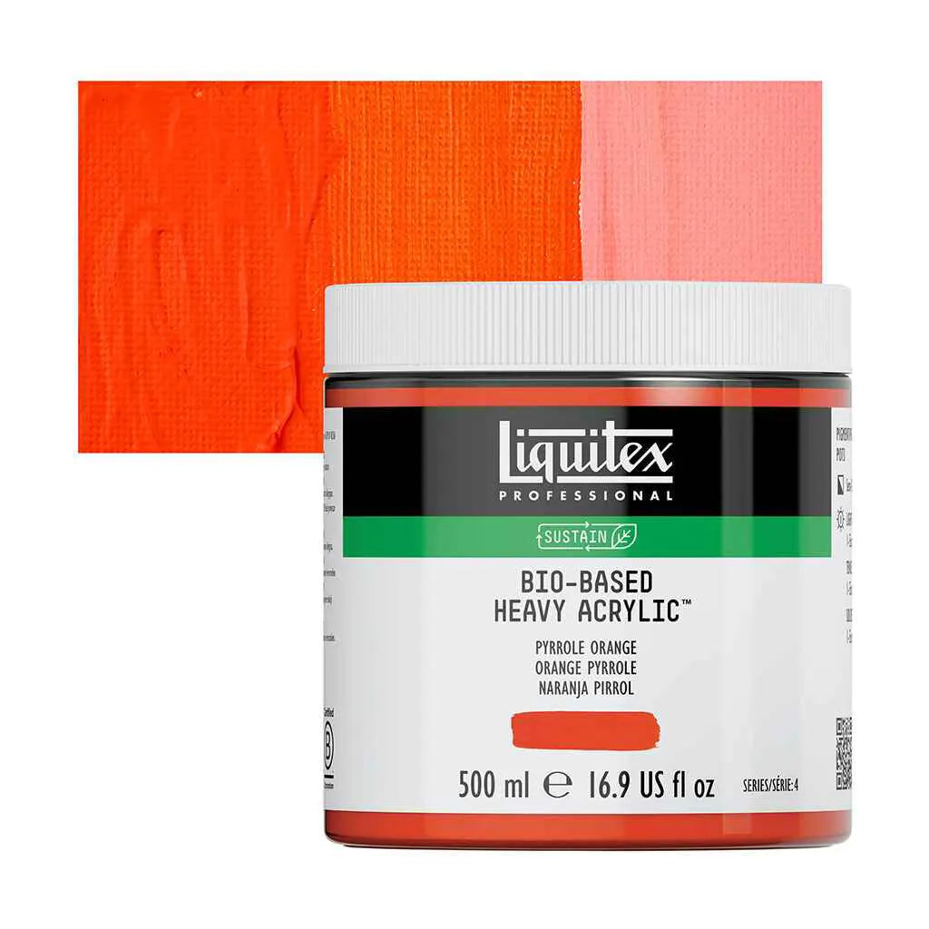 Liquitex Bio-Based Heavy Acrylic 500ml (16.9oz) Pyrrole Orange S4