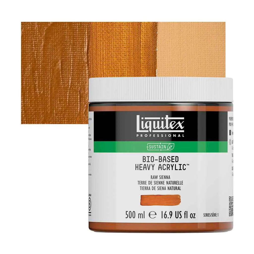 Liquitex Bio-Based Heavy Acrylic 500ml (16.9oz) Raw Sienna S1