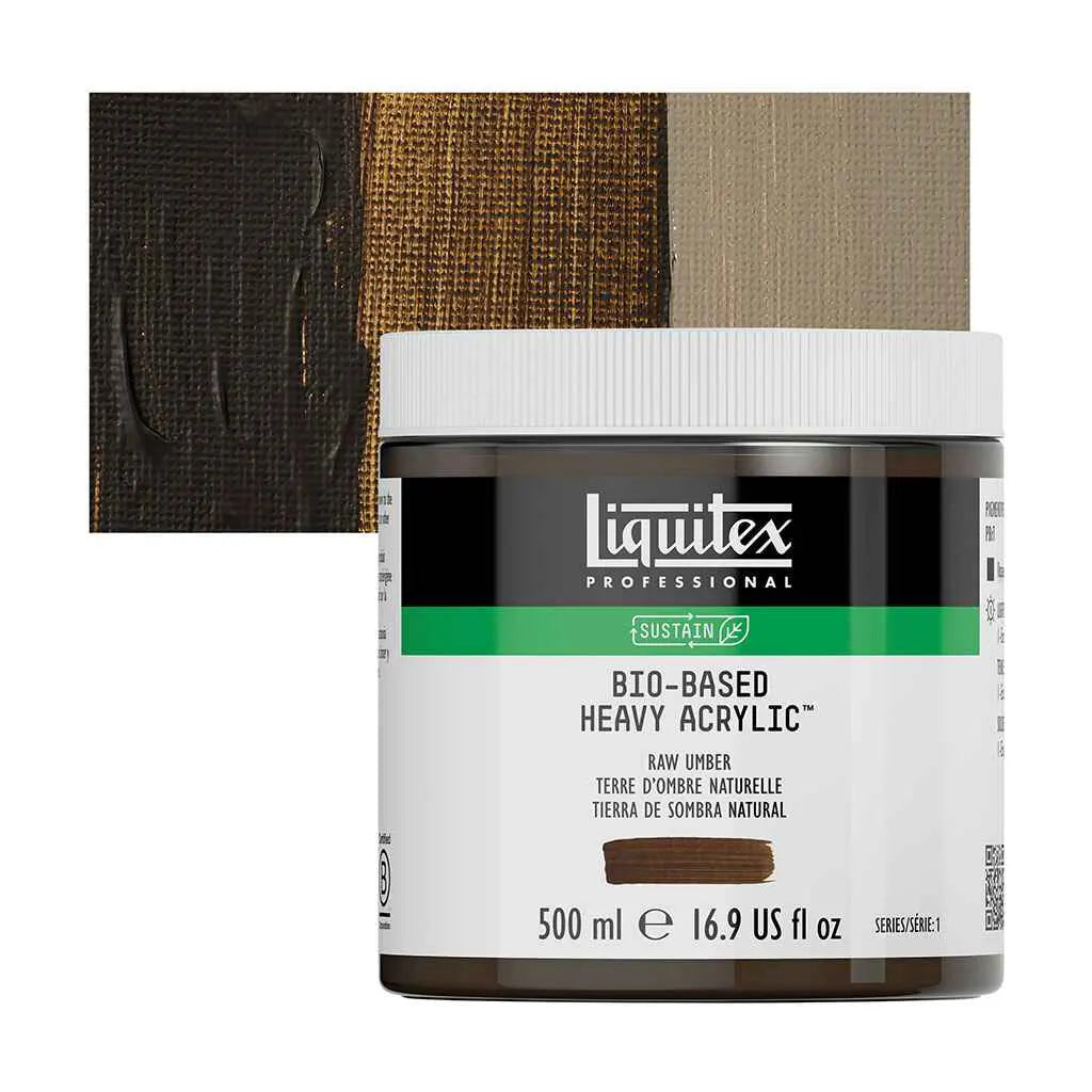 Liquitex Bio-Based Heavy Acrylic 500ml (16.9oz) Raw Umber Na S1