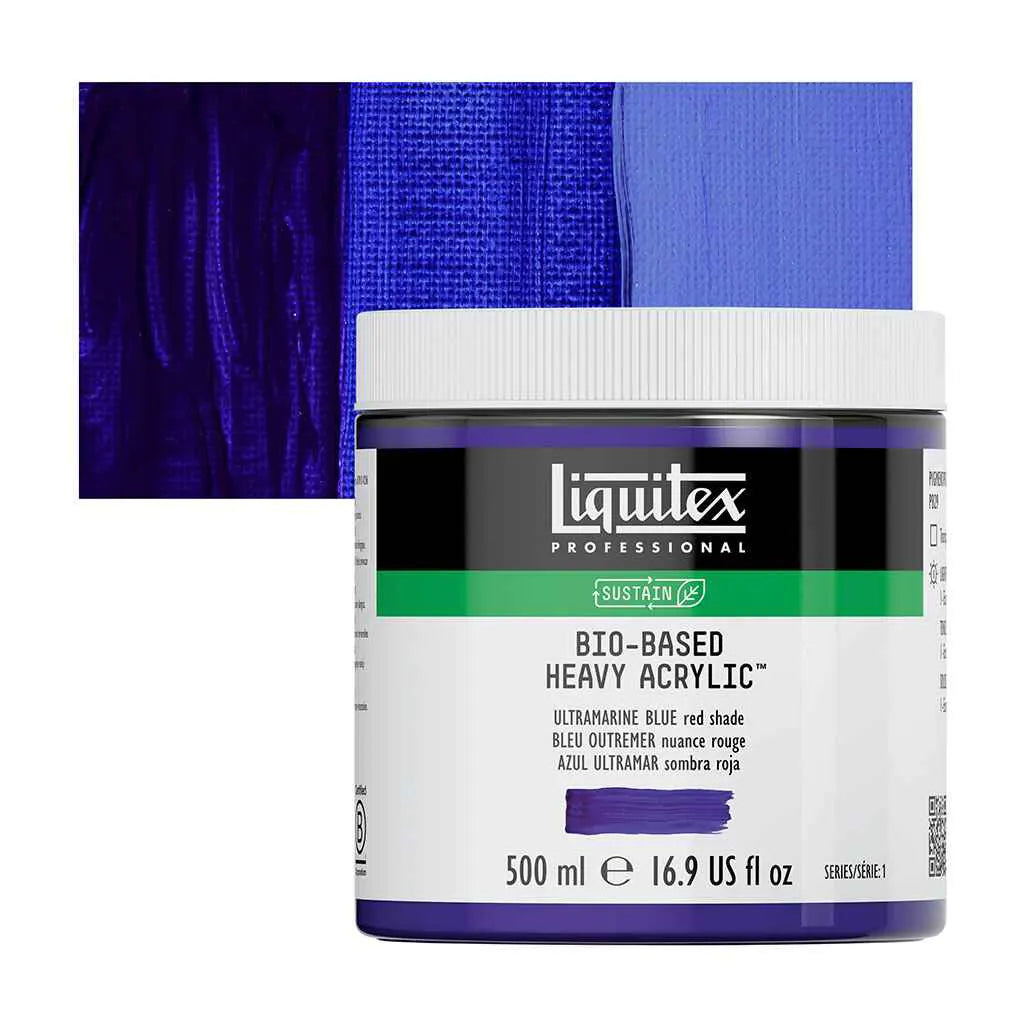Liquitex Bio-Based Heavy Acrylic 500ml (16.9oz) Ultramarine Blue Red Shade S1