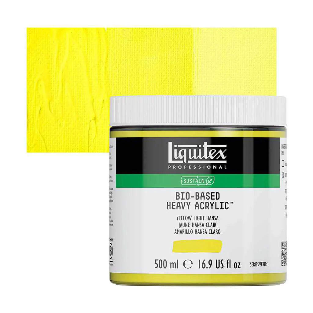 Liquitex Bio-Based Heavy Acrylic 500ml (16.9oz) Yellow Light Hansa S1