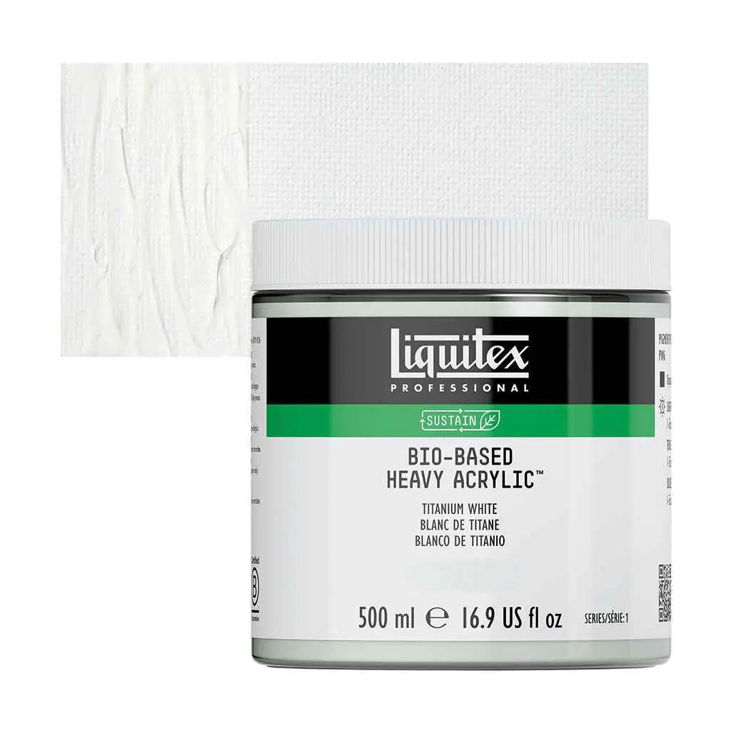 Liquitex Bio-Based Heavy Acrylic 500ml (16.9oz) Titanium White S1