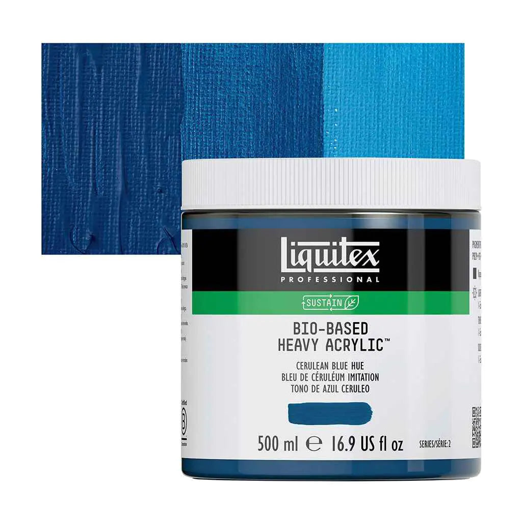Liquitex Bio-Based Heavy Acrylic 500ml (16.9oz) Cerulean Blue Hue S2