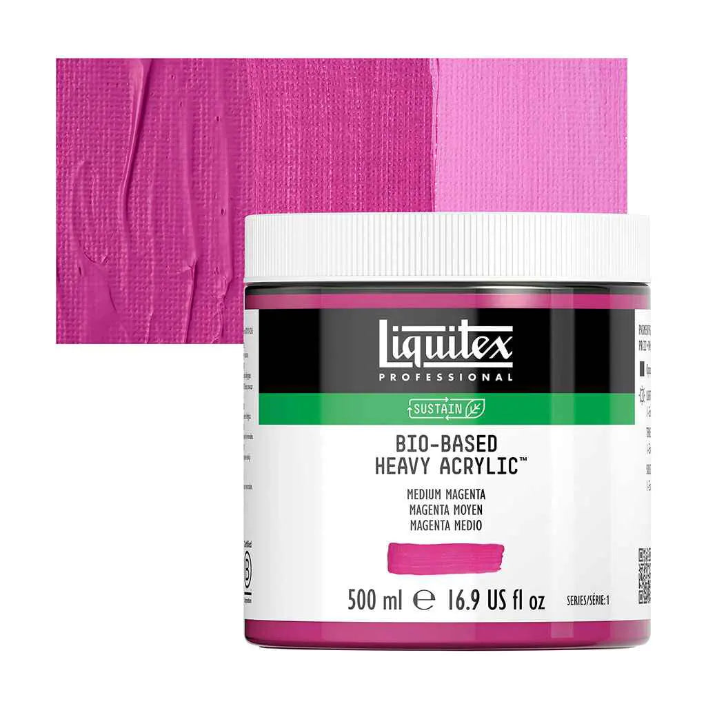 Liquitex Bio-Based Heavy Acrylic 500ml (16.9oz) Medium Magenta S1