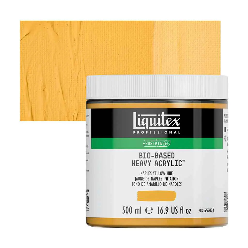 Liquitex Bio-Based Heavy Acrylic 500ml (16.9oz) Naples Yellow Hue S2