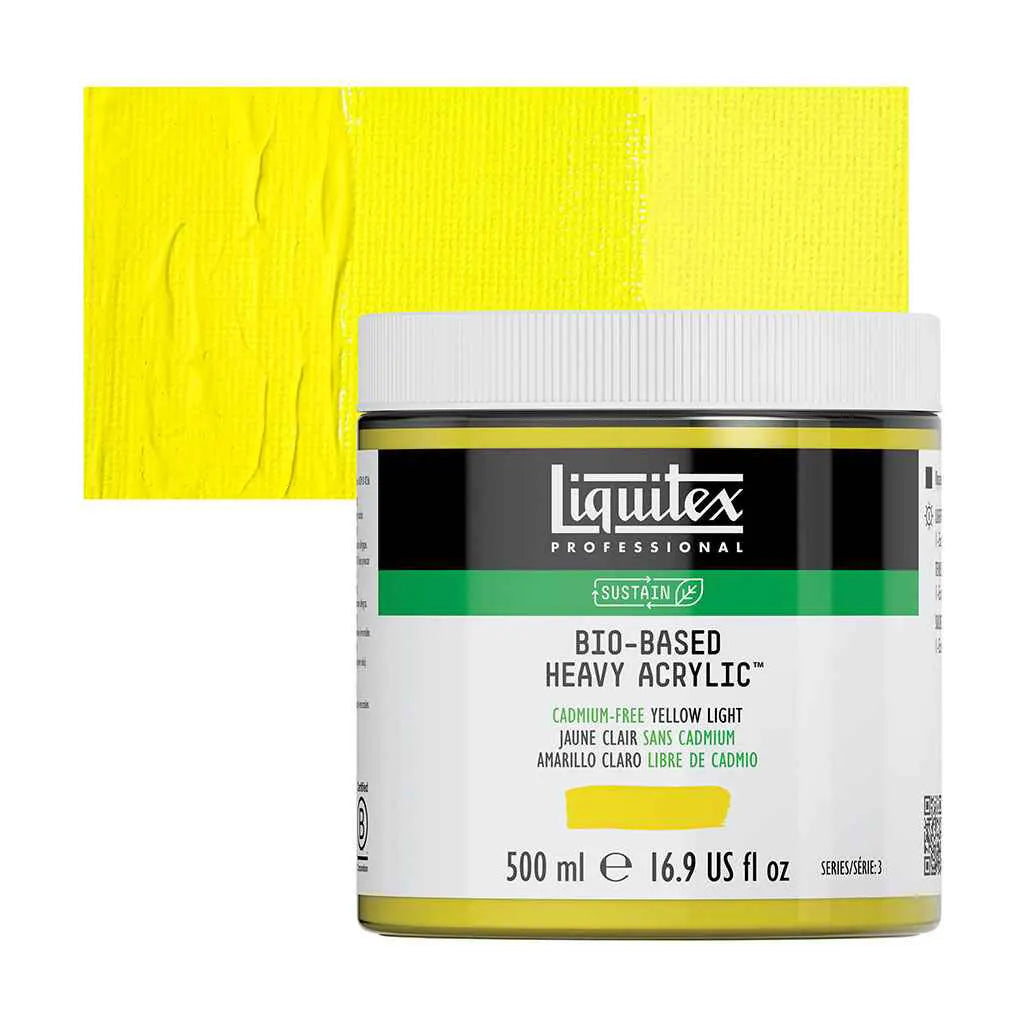 Liquitex Bio-Based Heavy Acrylic 500ml (16.9oz) Cadmium Free Yellow Light S3
