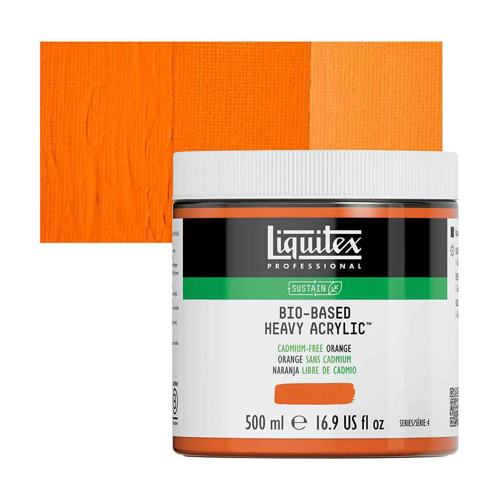 Liquitex Bio-Based Heavy Acrylic 500ml (16.9oz) Cadmium Free Orange S4