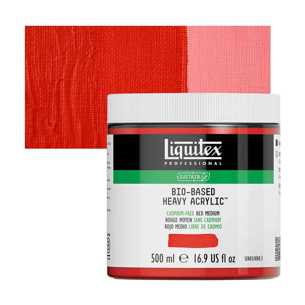 Liquitex Bio-Based Heavy Acrylic 500ml (16.9oz) Cadmium Free Red Medium S5