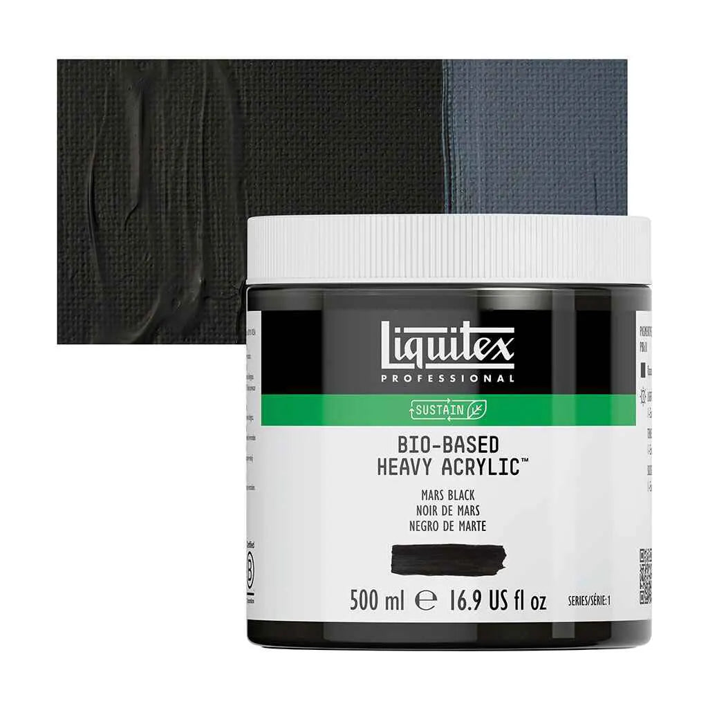 Liquitex Bio-Based Heavy Acrylic 500ml (16.9oz) Mars Black S1