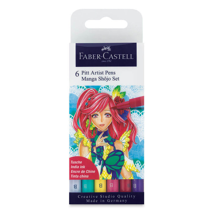 Pitt Artist Pen Manga Shojo Markers 6pc