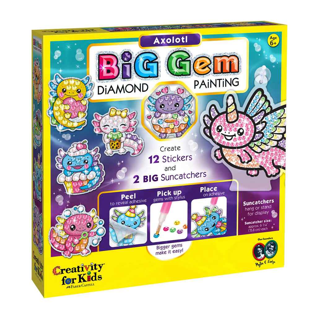 Big Gem Diamond Painting Axolotl