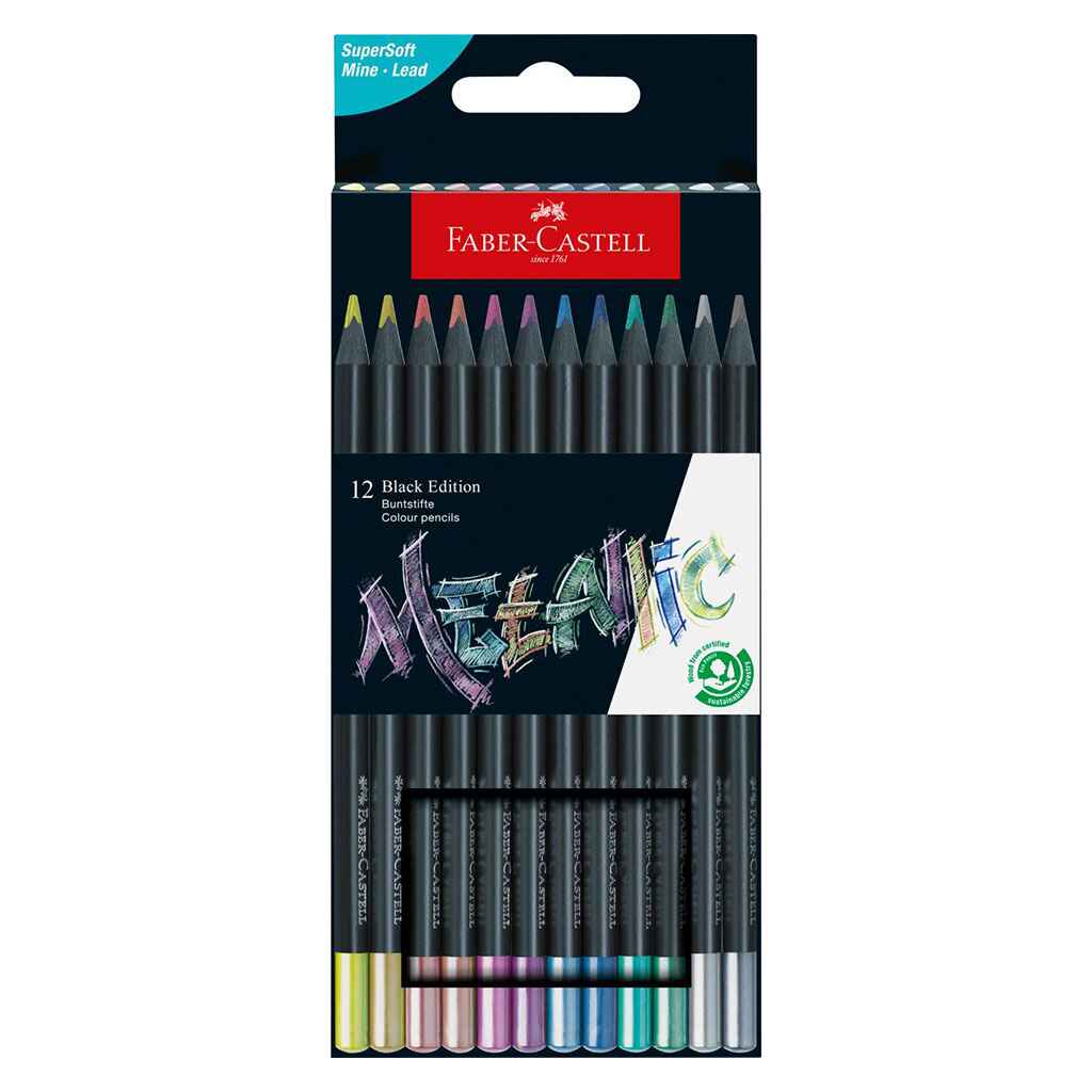 Metallic Pencils Black Edition, 12ct