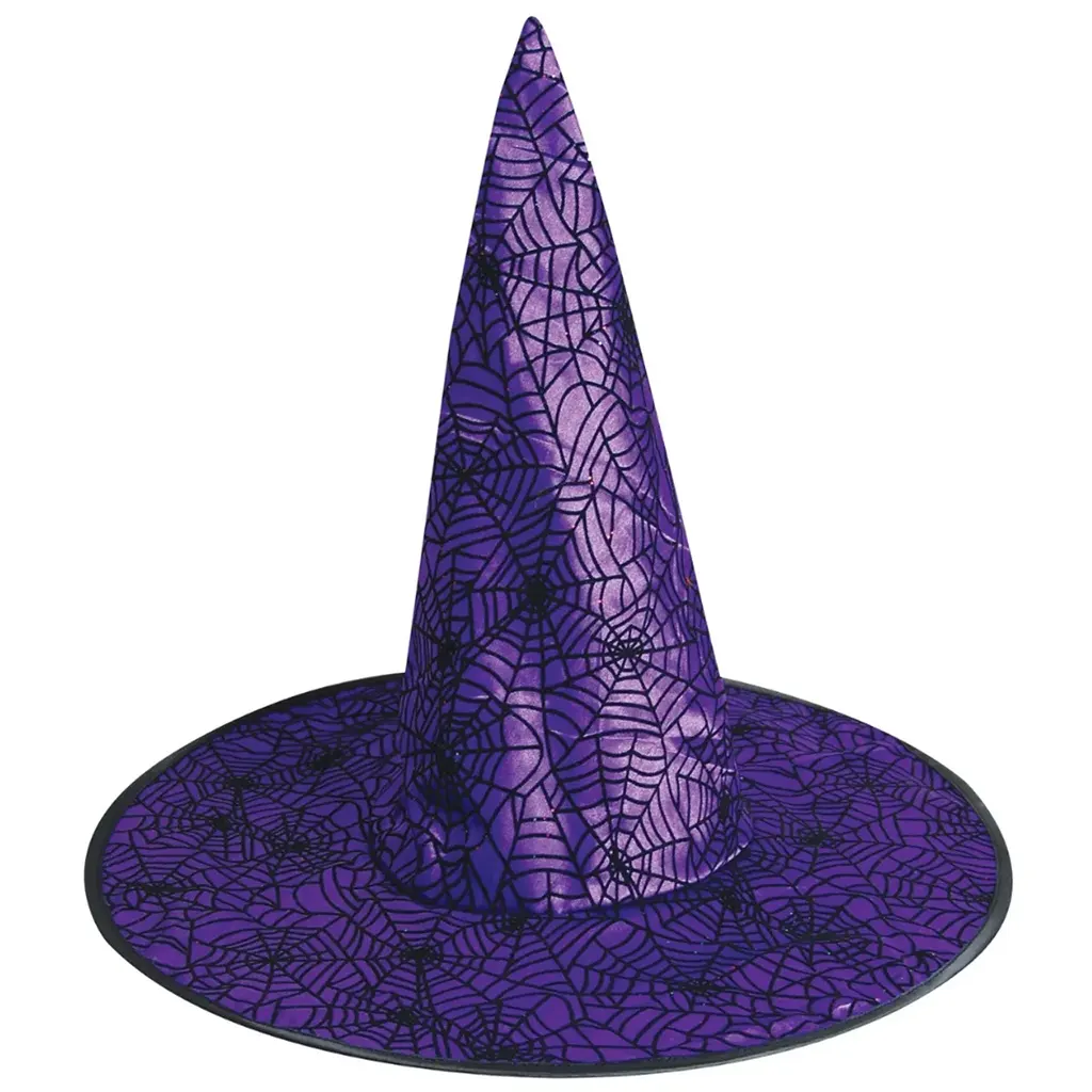 Witch Hat with Spiderweb Pattern