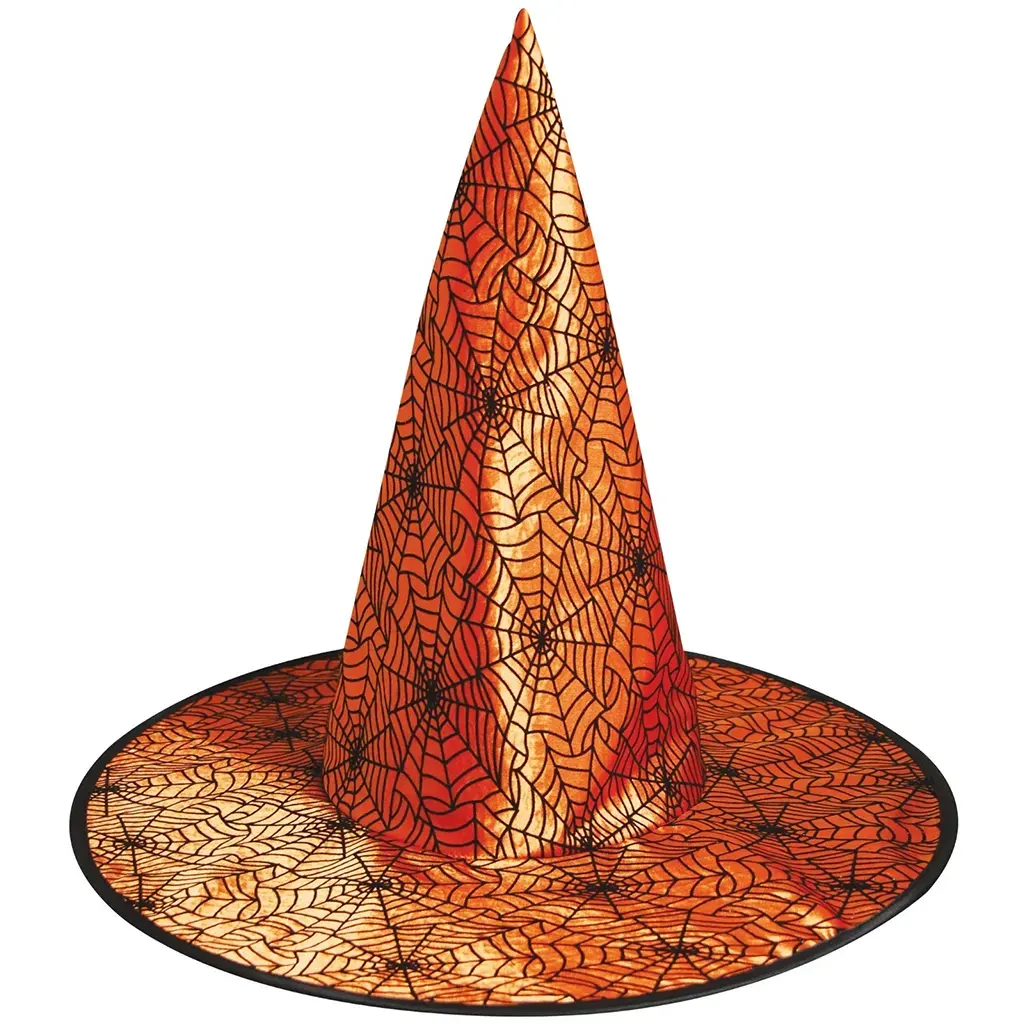 Witch Hat with Spiderweb Pattern