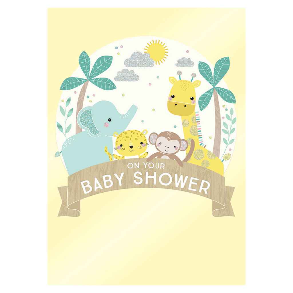 Baby Shower Animals Greeting Card