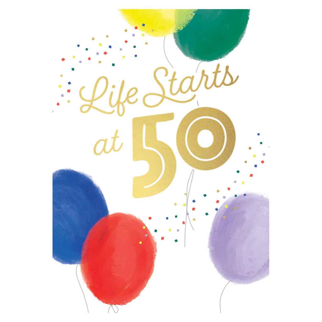 Life Starts At 50 Greeting Card