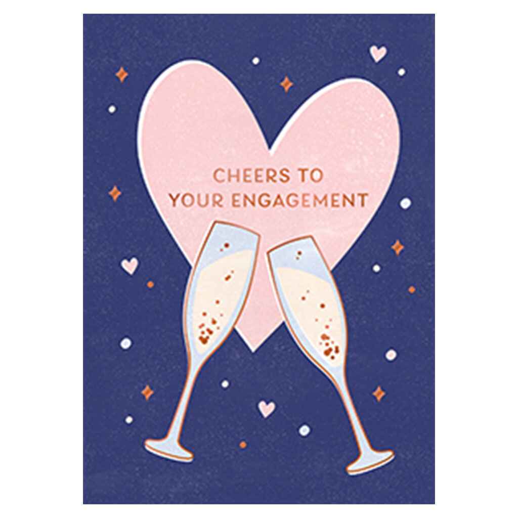 Bubbles Engagement Greeting Card