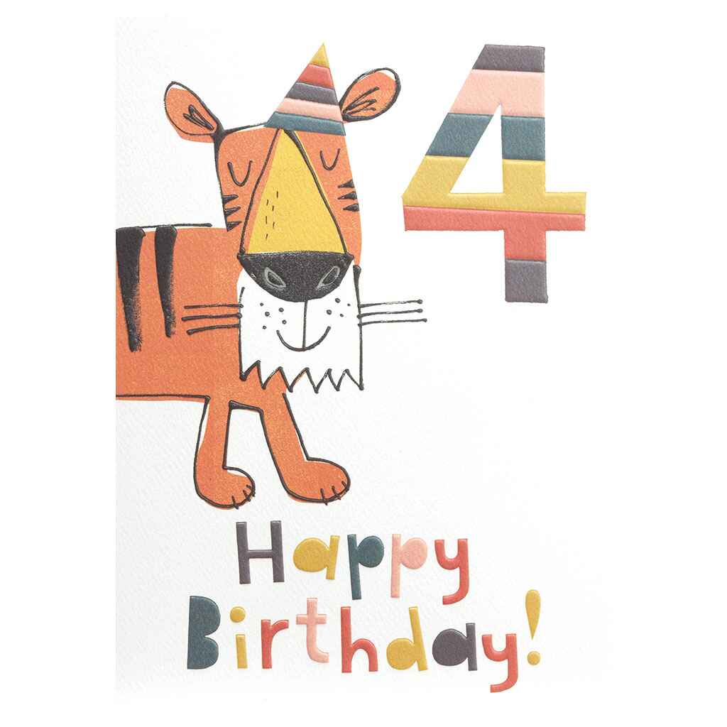 Tiger Four Greeting Card