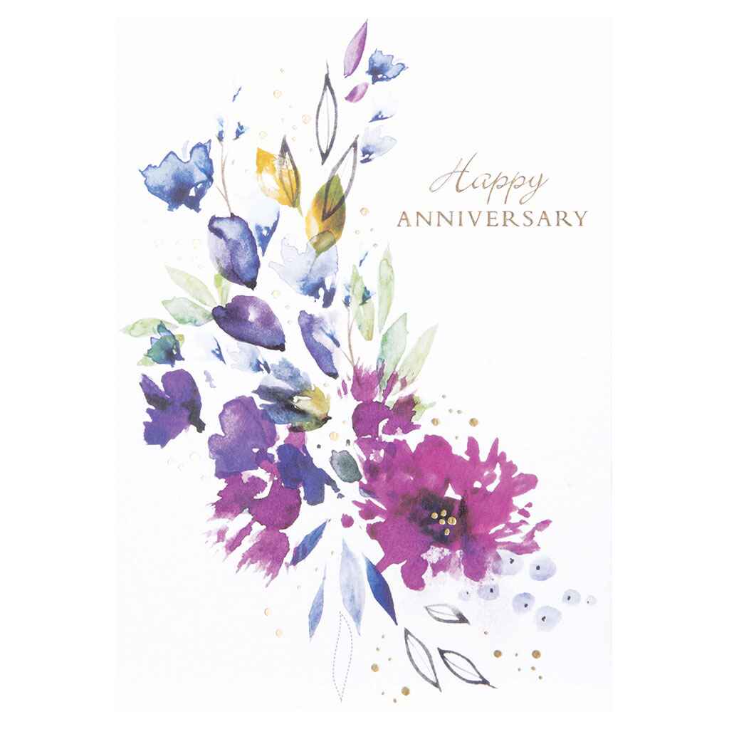 Watercolor Blooms Greeting Card