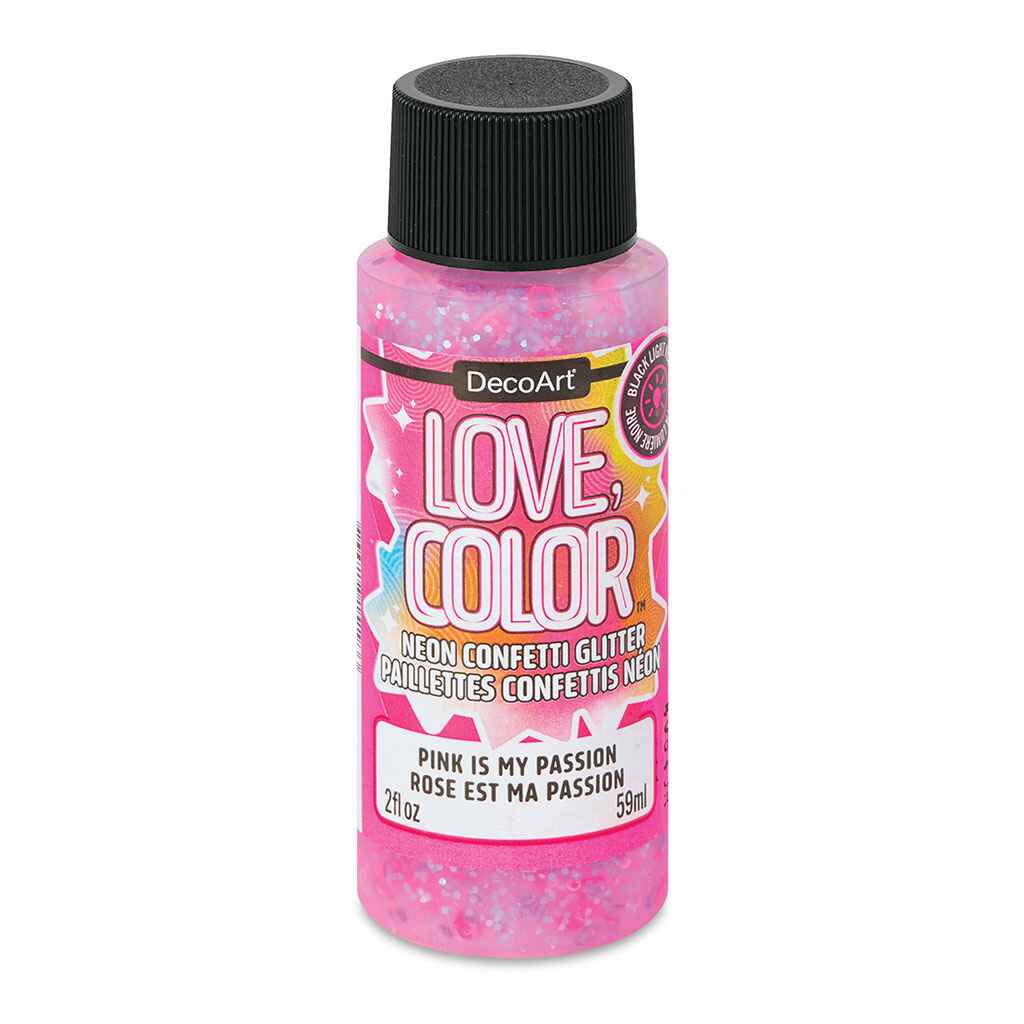 Love Color Neon Confetti Glitter, 2oz