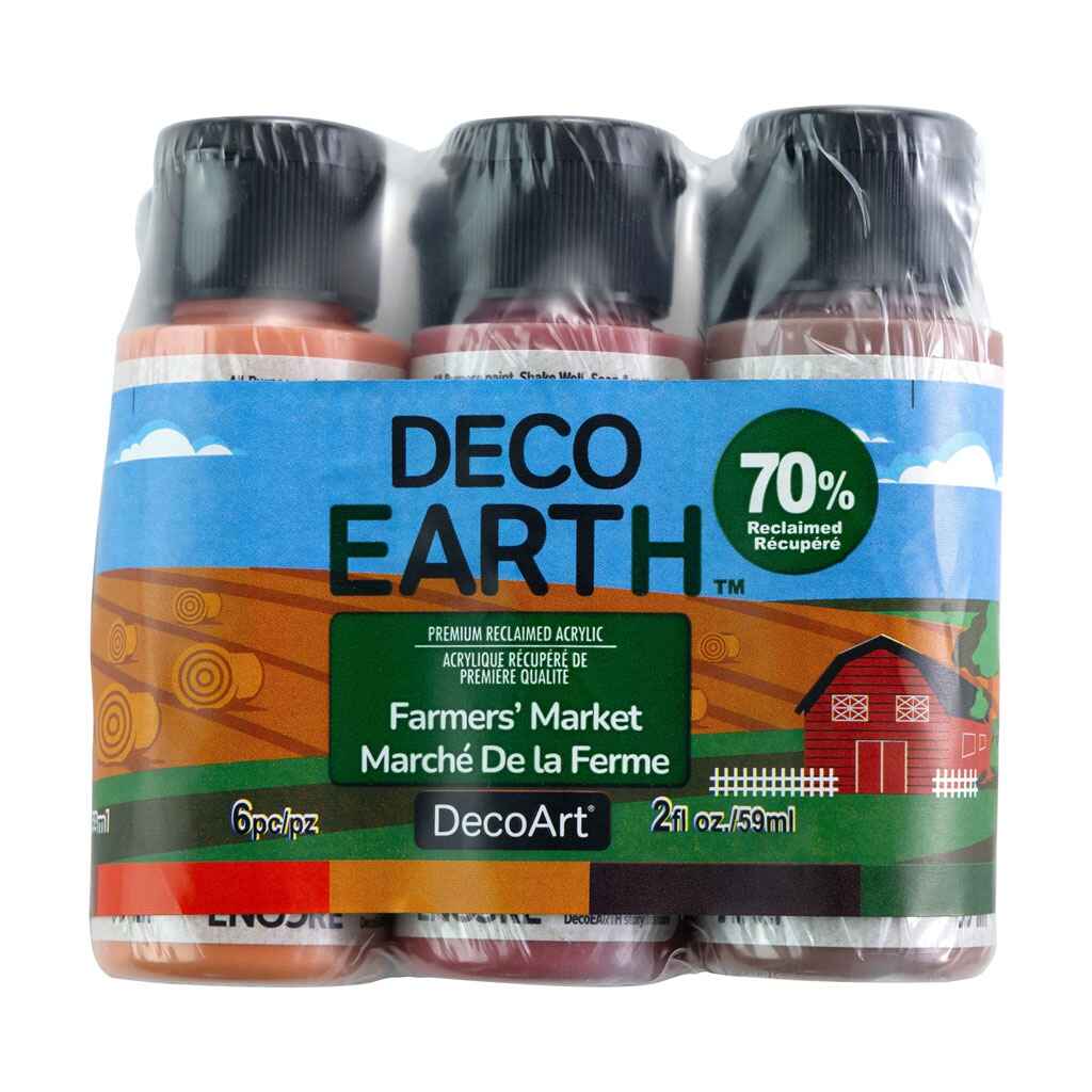 DecoEarth Reclaimed Acrylic 6ct Color Set, 2oz 6ct