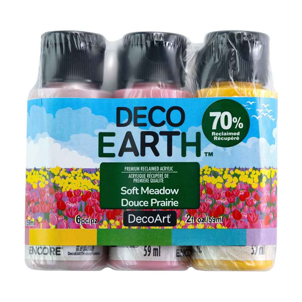 DecoEarth Reclaimed Acrylic 6ct Color Set, 2oz 6ct