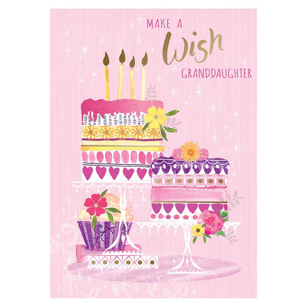Granddaughter Cakes Greeting Card