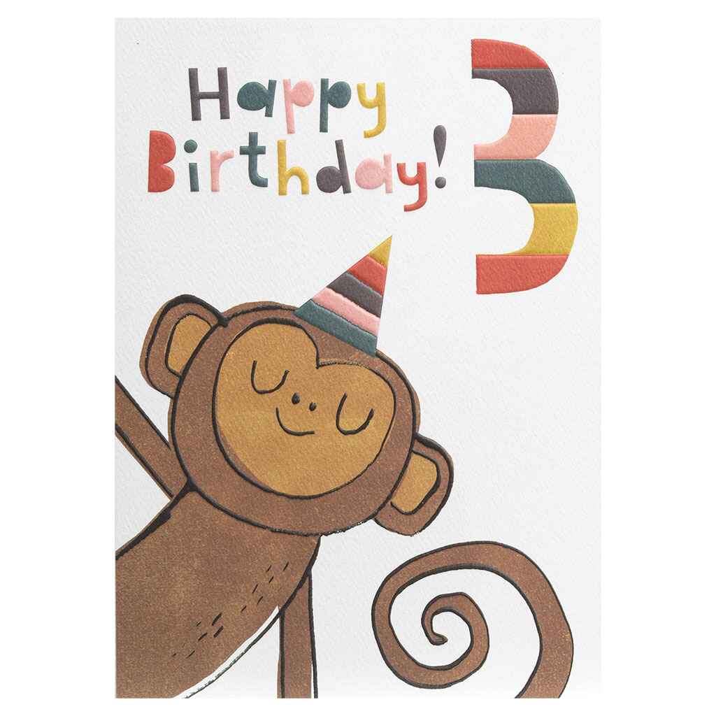 Monkey Three Greeting Card