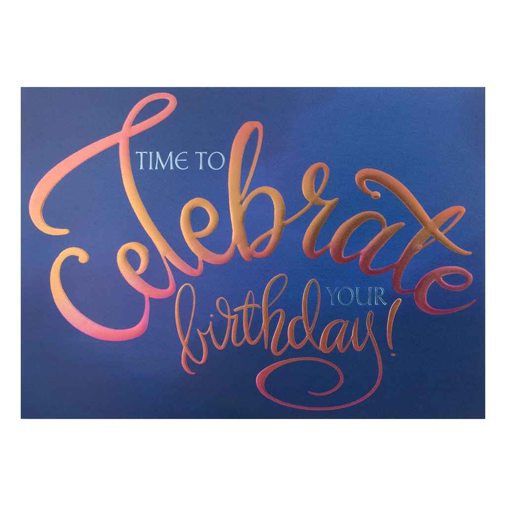 Celebrate Rainbow Words Greeting Card