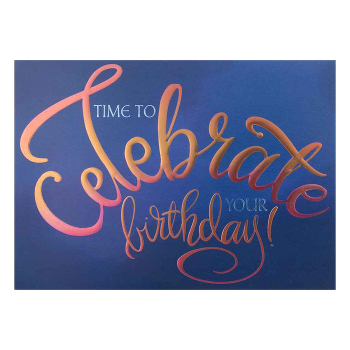 Celebrate Rainbow Words Greeting Card